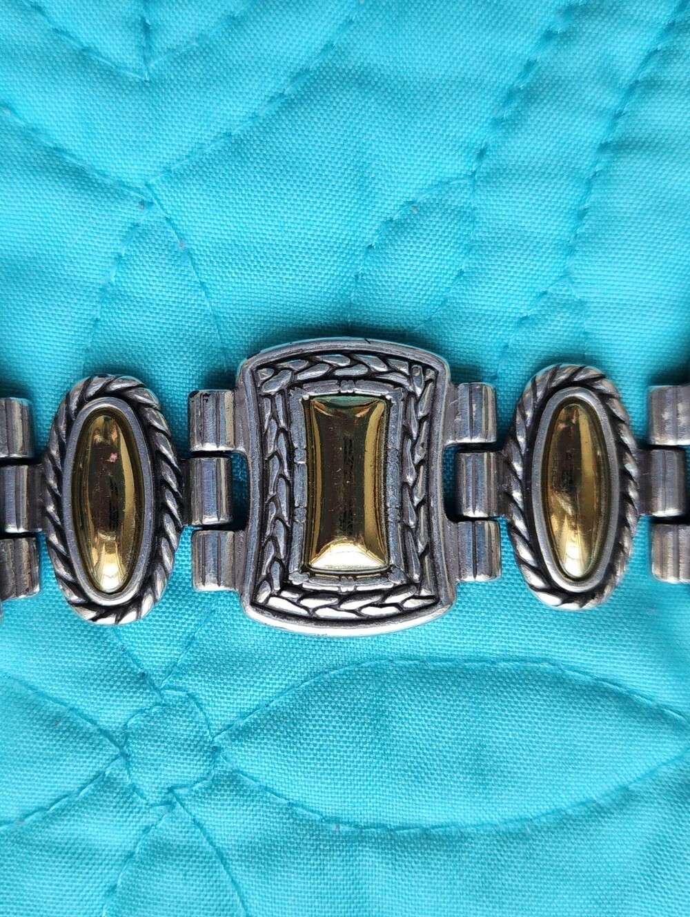 Brighton Black Leather Belt with Silver Braided Buckle